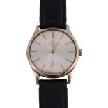 Omega, ref. 13322, a 9 carat gold wristwatch, no. 2441541, hallmarked Birmingham 1949, manual wind