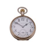 S. Smith & Sons Ltd., a nickel and brass open face 8 day military pocket watch, no. 143278, circa