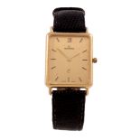 Rodania, a rectangular quartz wristwatch, 13 jewels, cal. PUW111, champagne dial, applied baton