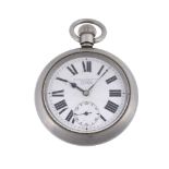 H. Williamson Ltd., London, a white metal military pocket watch, no. 22566F, three quarter plate