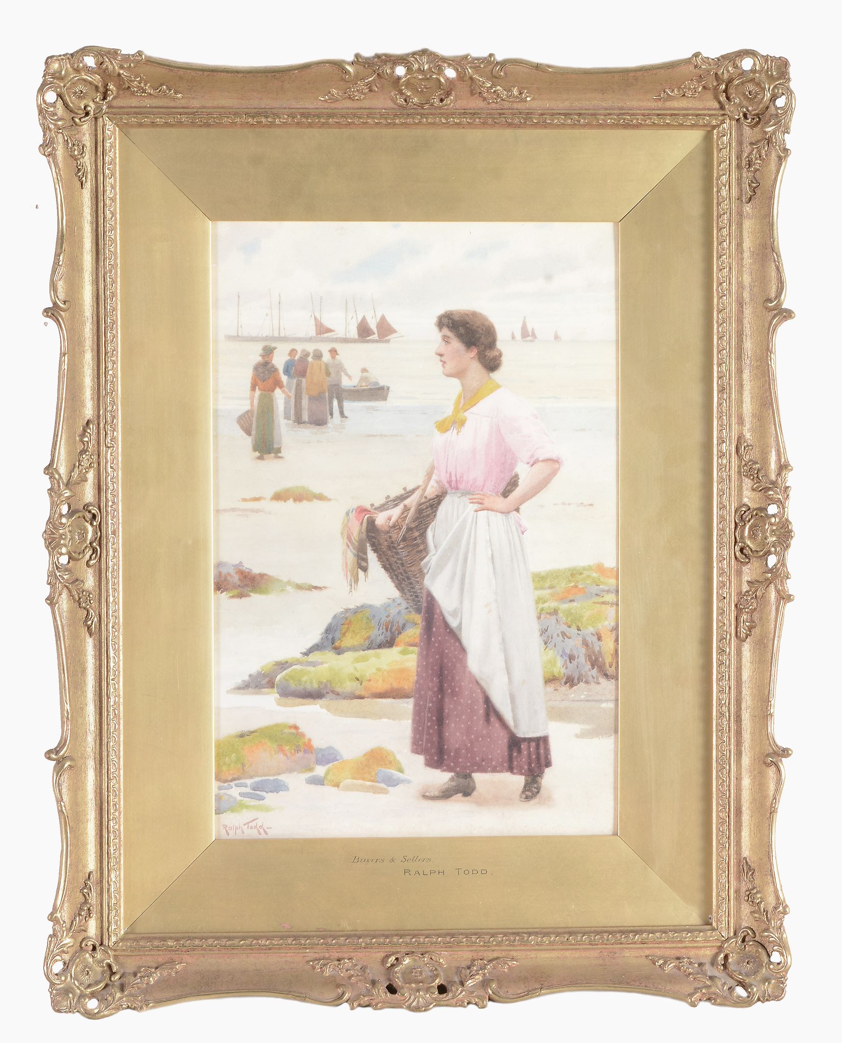 Ralph Todd (1856-1932) - Buyers and sellers Watercolour and bodycolour, over graphite Signed lower - Image 2 of 3