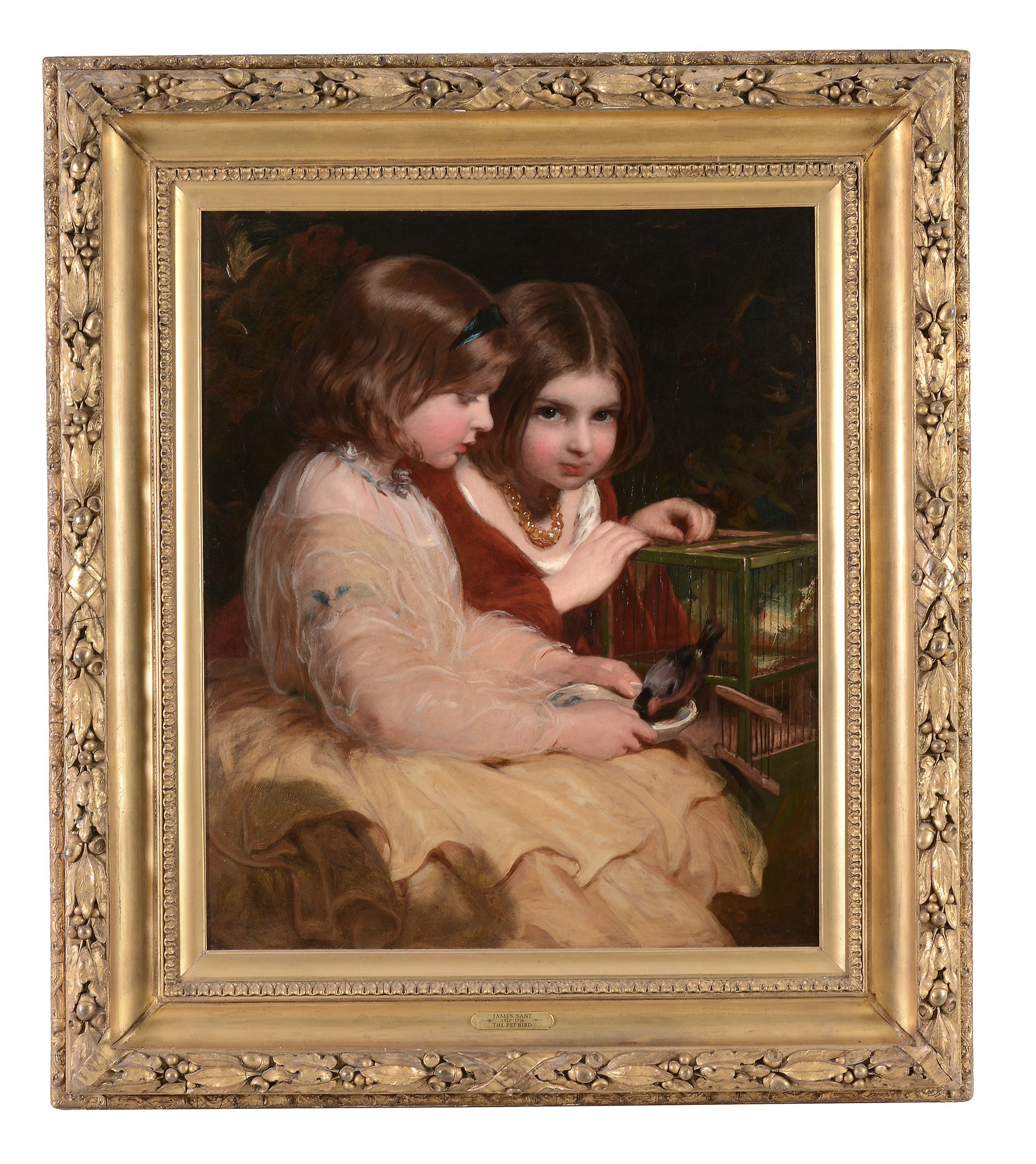 James Sant (1820-1916) - The pet bird Oil on canvas 77 x 64 cm. (30 1/4 x 25 in) - Image 3 of 3