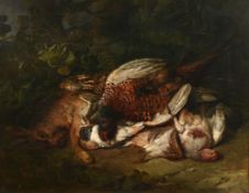 John Wainwright (1845–1873) - Still life of dead game Oil on canvas Signed and dated   1856