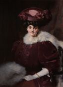 George Murray (1875-1933) - Lady Lindsay, Mayfair Oil on canvas  Circa   1910 102 x 76 cm. (40 x
