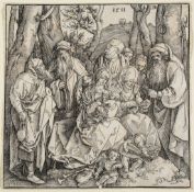 Albrecht Dürer (1471-1528) - The Holy Kinship with lute-playing Angels Woodcut on laid paper,