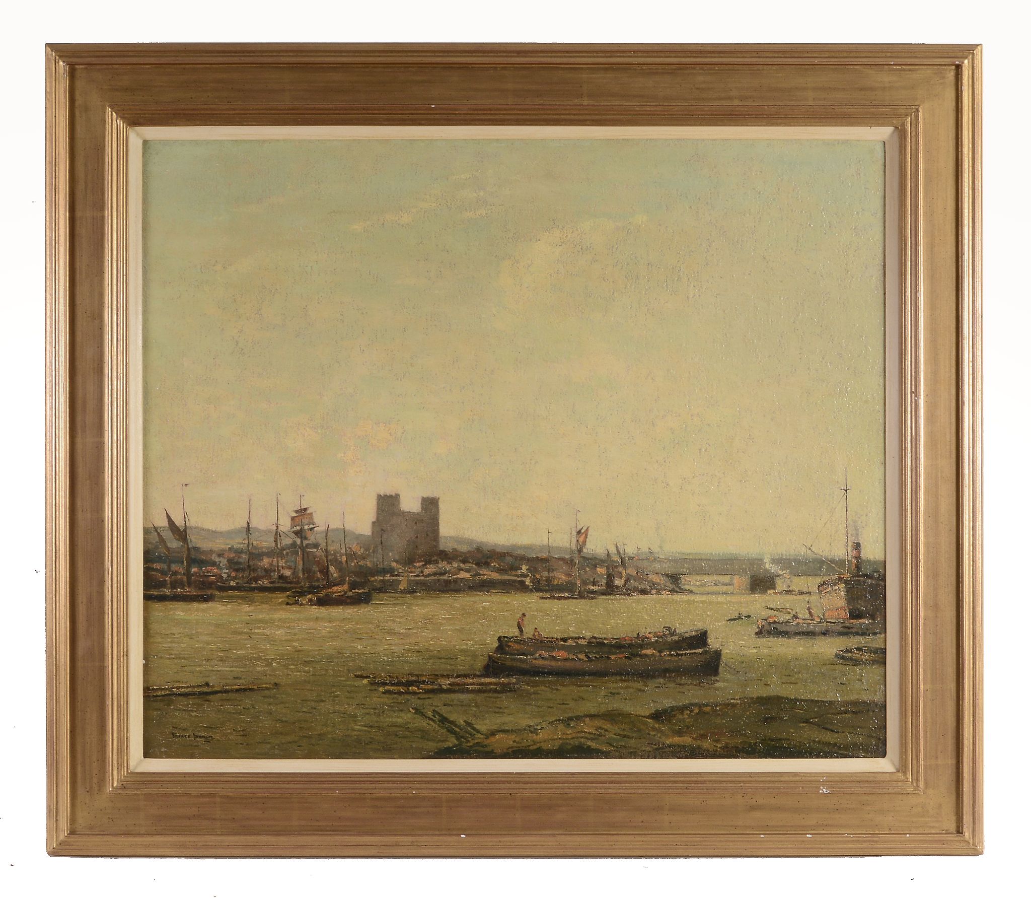 George Graham (1882-1949) - View of Rochester Harbour Oil on canvas Signed lower left 63.5 x 76 - Image 3 of 3