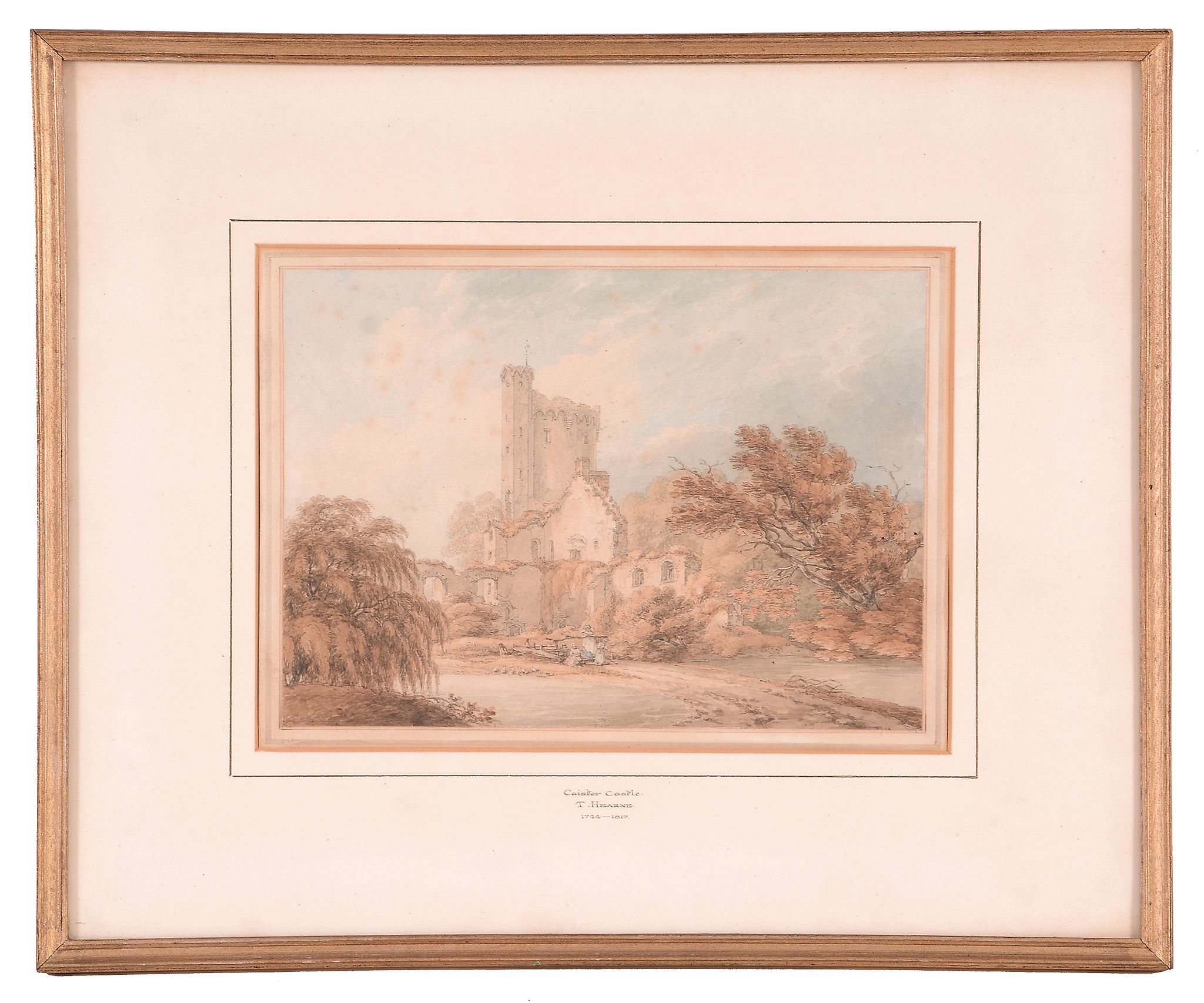 Thomas Hearne (1744-1817) - Caister Castle, Norfolk Watercolour over graphite 18.5 x 26 cm. (7 1/4 x - Image 2 of 2