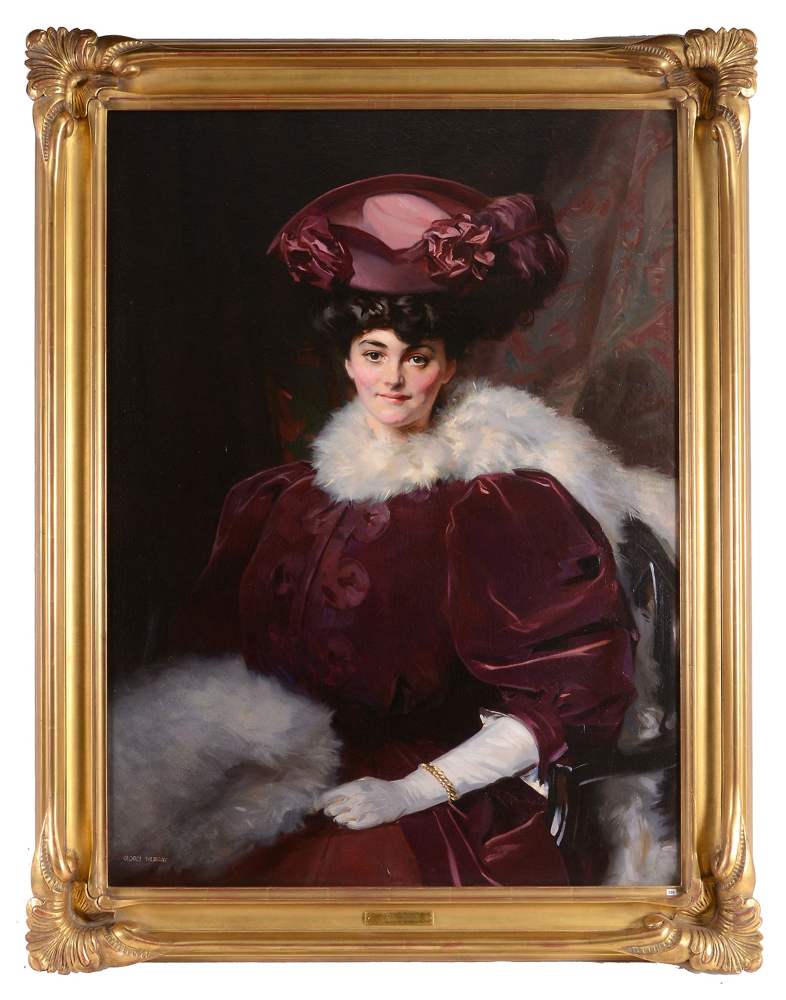 George Murray (1875-1933) - Lady Lindsay, Mayfair Oil on canvas  Circa   1910 102 x 76 cm. (40 x - Image 2 of 2