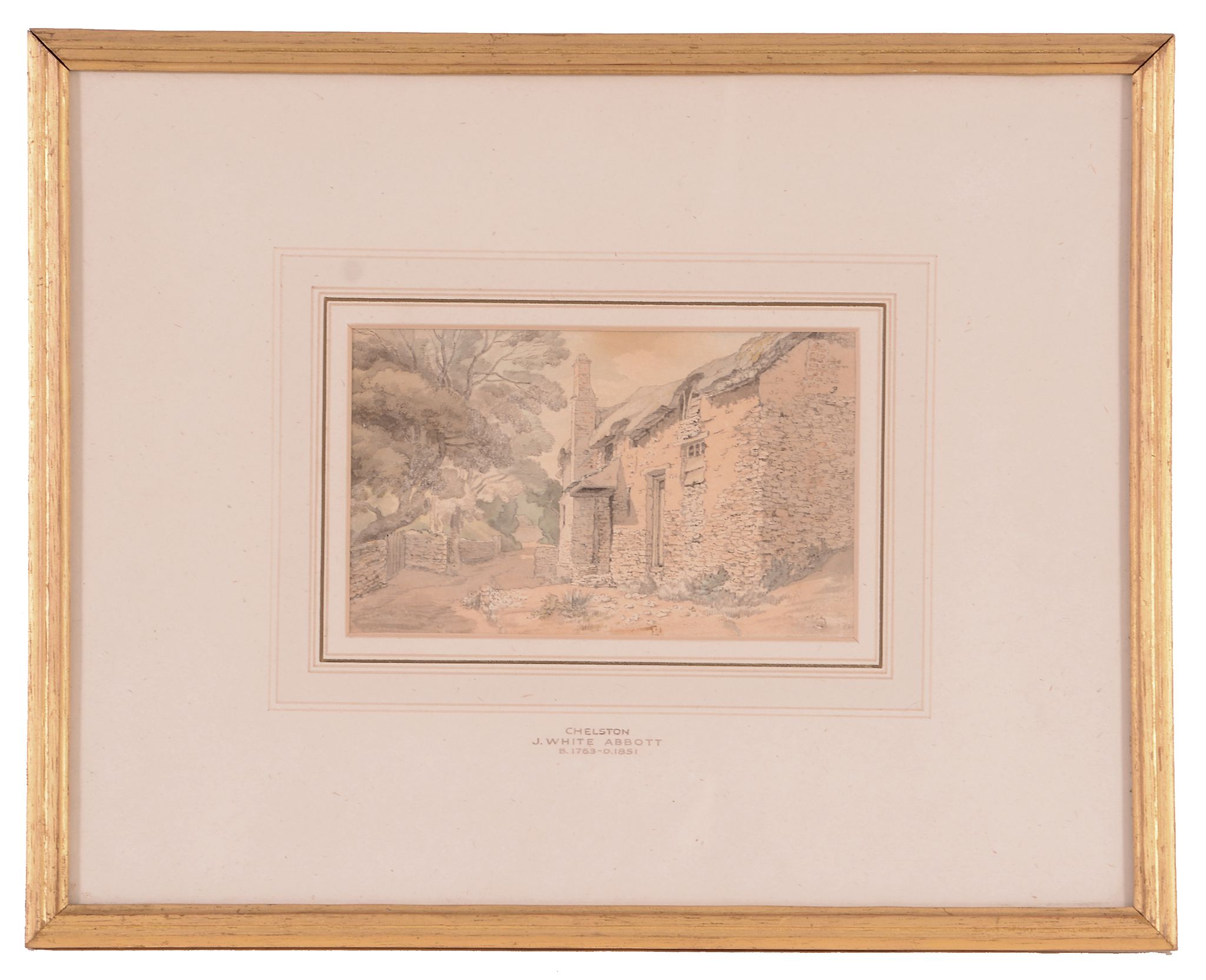 John White Abbott (1763-1851) - Chelston, Devon Pen and grey ink, with watercolour on wove paper - Image 2 of 2