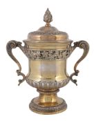 A late George III silver gilt campana shape cup and cover by John & Edward Edwards, London 1815,