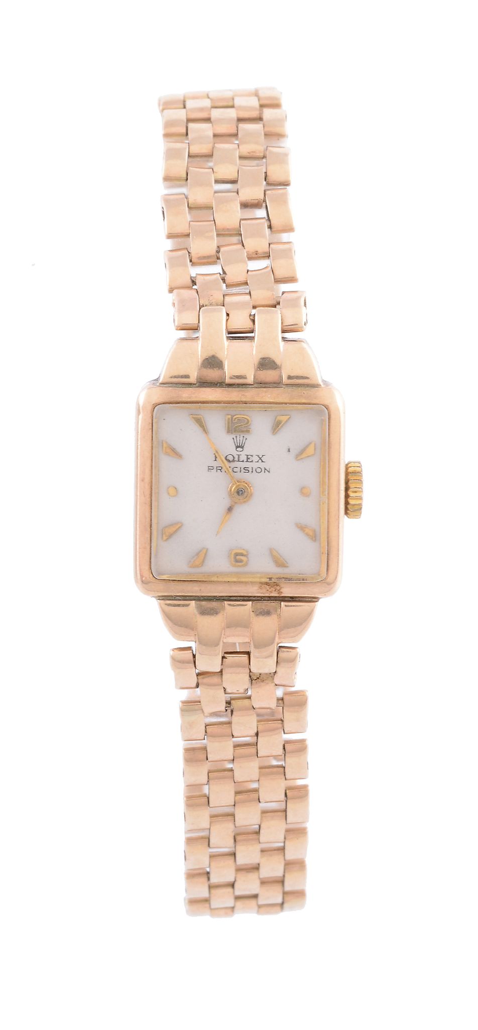 Rolex, a lady's 9 carat gold bracelet wristwatch,   no. 174105, hallmarked Chester 1952, manual