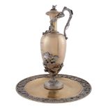 A Victorian silver parcel gilt ewer and basin by Stephen Smith & William Nicholson, London 1863,