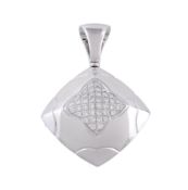 A diamond Pyramid pendant by Bulgari, set with a central cluster of brilliant cut diamonds,