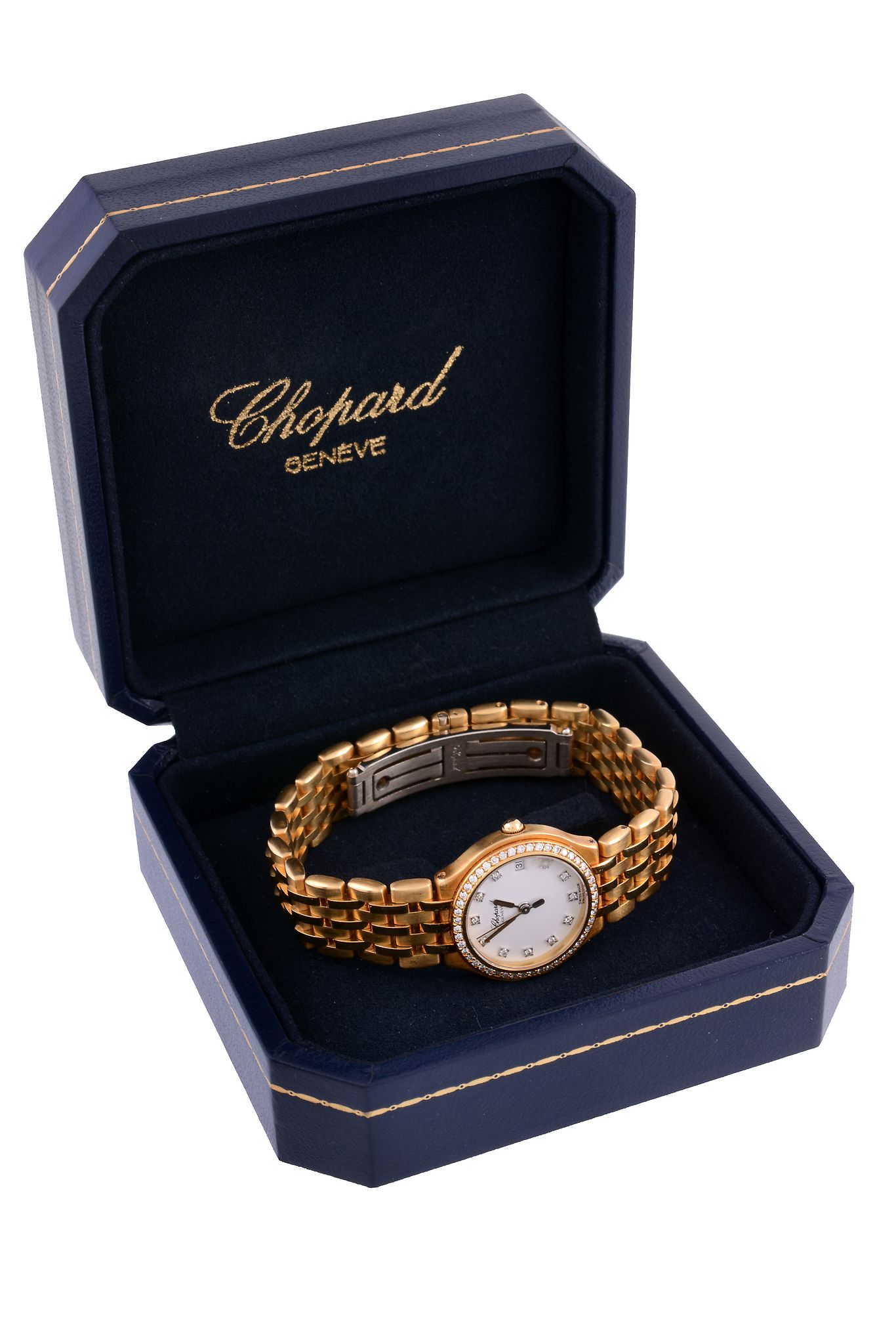 Chopard, Monte-Carlo, ref. 5232, a lady's 18 carat gold and diamond quartz centre seconds bracelet