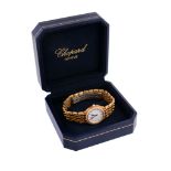 Chopard, Monte-Carlo, ref. 5232, a lady's 18 carat gold and diamond quartz centre seconds bracelet