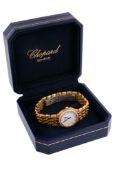 Chopard, Monte-Carlo, ref. 5232, a lady's 18 carat gold and diamond quartz centre seconds bracelet