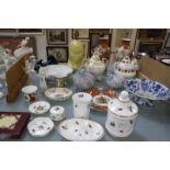 A selection of decorative ceramics, to include a pair of satsuma style vases, Royal Worcester