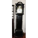 A 19th century brass face longcase clock by E.Renouf, Jersey.216cm high £400-600