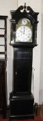A 19th century brass face longcase clock by E.Renouf, Jersey.216cm high £400-600