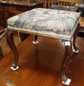 A 19th Century Rococo revival mahogany and tapestry covered stool £60-90