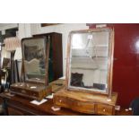 A Georgian mahogany dressing mirror and another similar £100-150