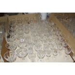 A quantity of drinking glasses and other decorative glass items. £60-80