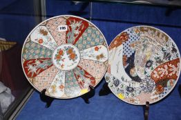 A Pair of Japanese porcelain Satsuma dishes. £80-120