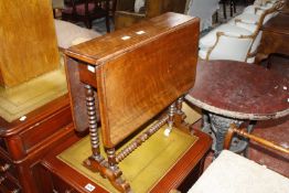 An Edwardian mahogany torchere stand, a collectors box and a mahogany sutherland table. £70-100