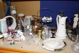 A quantity of ceramic and glassware, to include two Poole pottery serving dishes, a Bursley ware