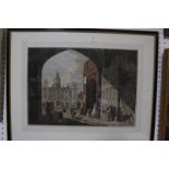 After E .Dayes A view of Grosvenor Square Colour engraving 43cm x 55cm: And another print (2) £80-