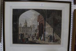 After E .Dayes A view of Grosvenor Square Colour engraving 43cm x 55cm: And another print (2) £80-