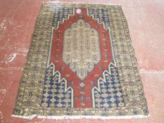 A Persian Mazleghan rug 196 x 140cm £120-180