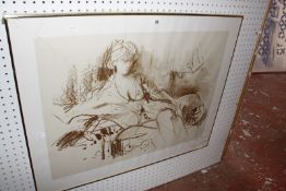Kleinmann (20th Century) A woman reclining Lithograph Signed to lower left and numbered 11/250 to