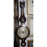 A George III mahogany wall barometer made by Ciceri & Co London.A/F. £100-150