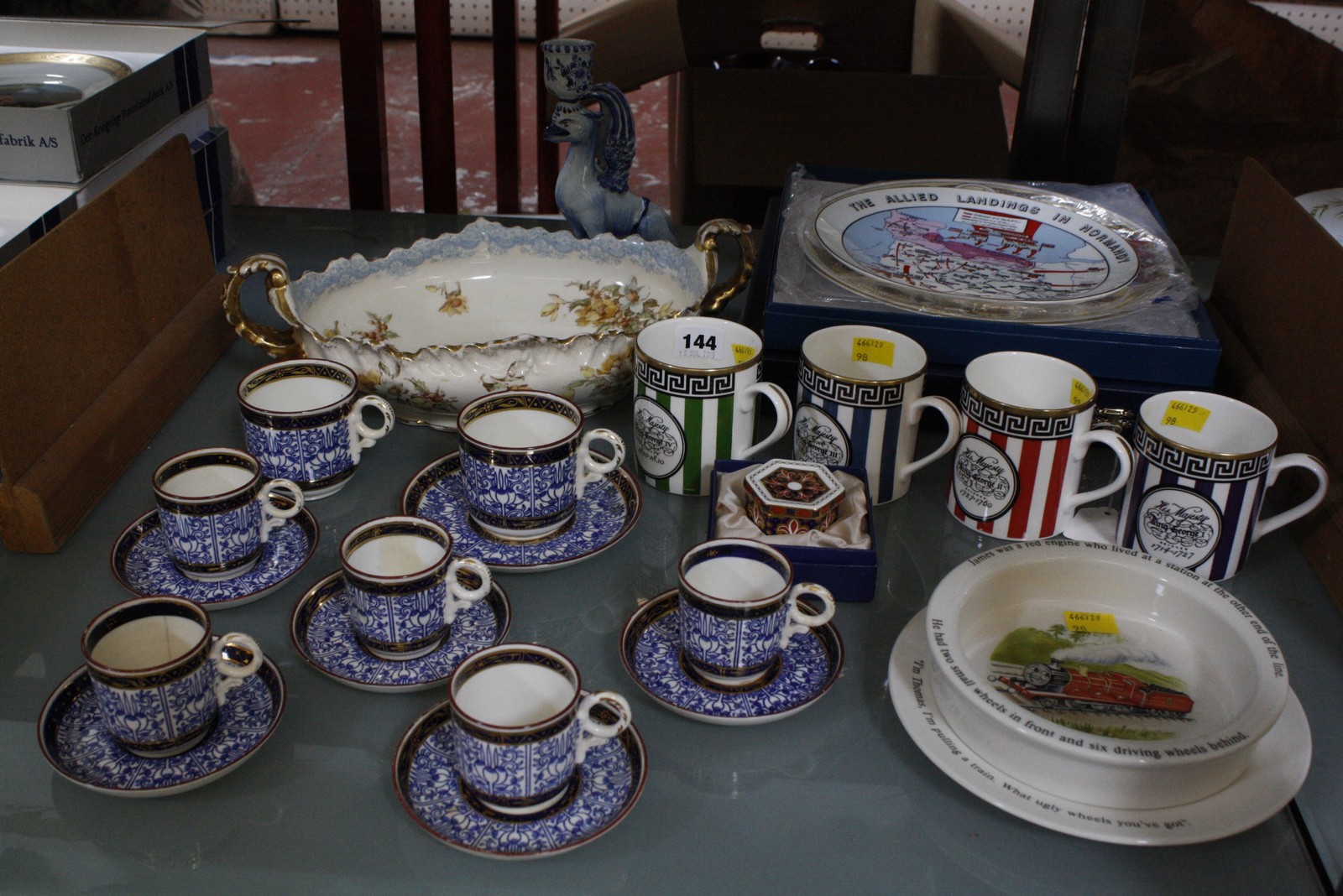 A Royal Worcester Falklands Islands charger, Spode papal plate, no 74/1000 a D Day landings in