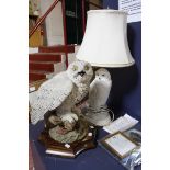 An Aynsley Owl and a similar lamp (2) £40-60