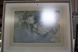 After Sir William Russell Flint 'Riverside washing, Lavardac' Artists proof 31.5cm x 45cm  Best Bid