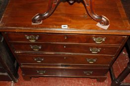 A George III mahogany chest of drawers with four long drawers 77cm wide £150-200