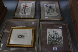 British School (early 20th Century) Botanical studies Watercolours Unsigned Various sizes (3); And