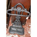 A late 19th Century cast iron stick stand 71cm high, 41cm wide £80-120