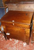 A George III mahogany night commode (adapted), & another bedside cabinet £100-150