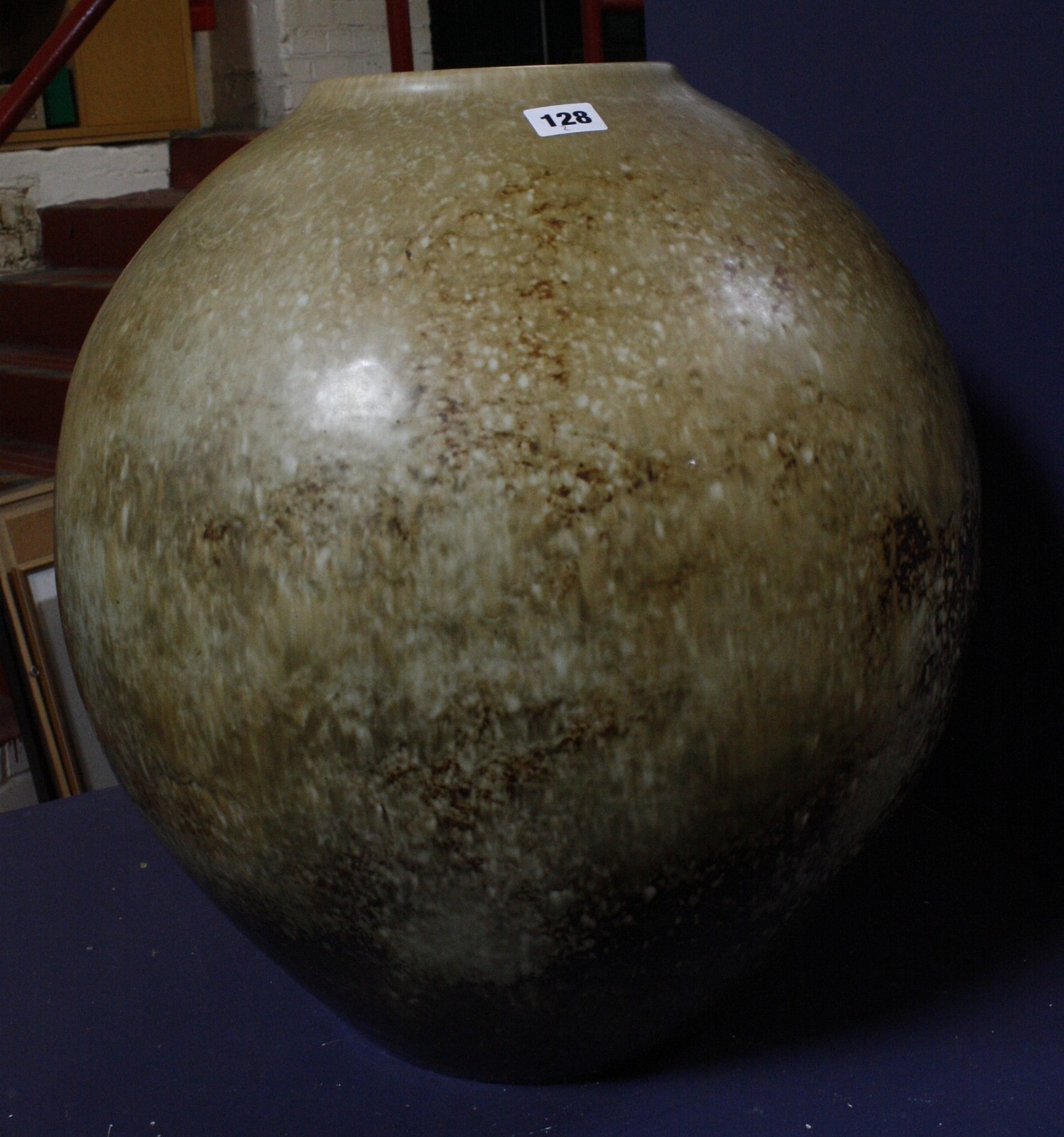 A large Bing & Grondal stoneware ovoid vase, 48cm high, impressed mark on base with painted C956 and