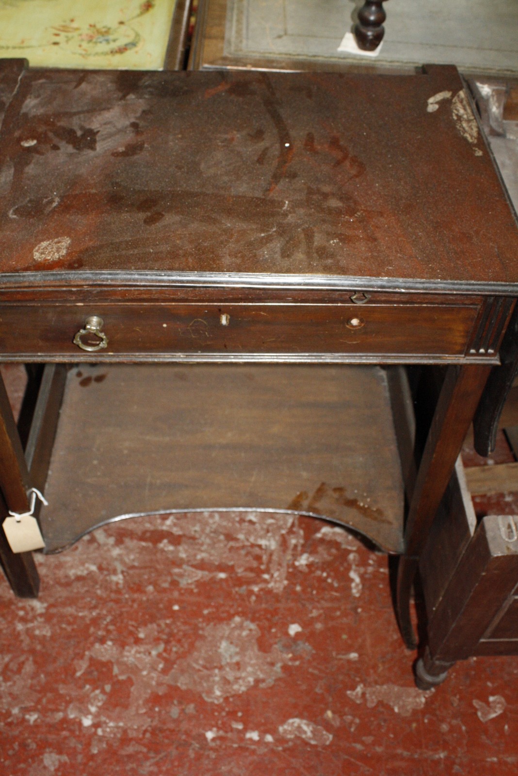 A Georgian mahogany washstand and a mahogany two tier drop leaf washstand -2 - Image 2 of 2