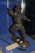 A bronze Mongolian warrior, 39cm high