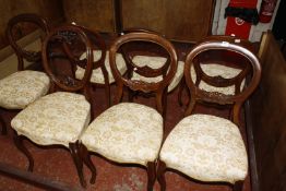 A set of seven Victorian mahogany balloon back dining chairs Best Bid