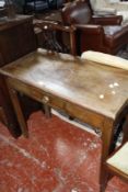 A George III mahogany tea table.89cm wide. Best Bid