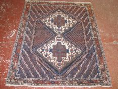 A Persian Afshar rug 166 x 132cm