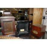 Two bracket clock cases and a chronometer box in varying states of repair -3 Best Bid