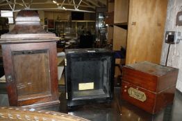 Two bracket clock cases and a chronometer box in varying states of repair -3 Best Bid