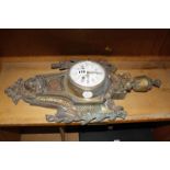 A French gilt metal cartel clock (AF)